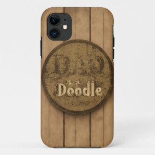 Dad of a Doodle Vintage Wood Mobile Case