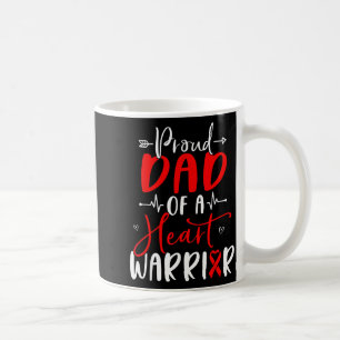 Dad of a heart warrior father heart disease coffee mug