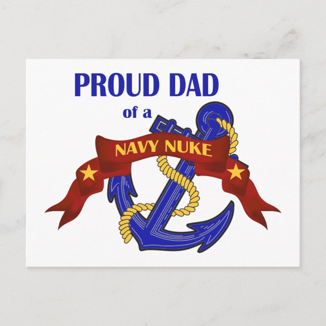 Dad of a Navy Nuke Postcard (Front)