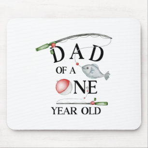 Dad Of A One Year Old Fishing Boy 1st Birthday Ofi Mouse Pad