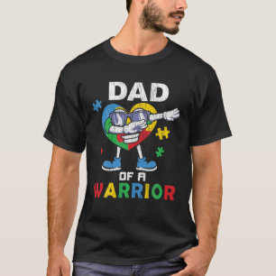 Dad Of A Warrior Autistic Kid Autism Awareness Dab T-Shirt