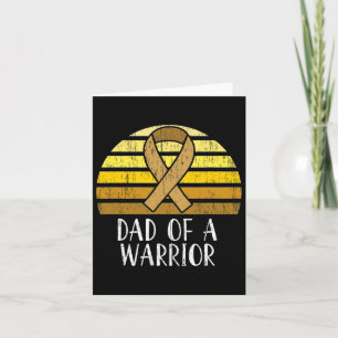Dad Of A Warrior Childhood Cancer Awareness Card