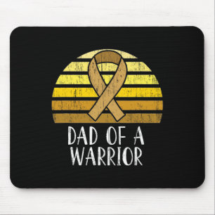 Dad Of A Warrior Childhood Cancer Awareness Mouse Pad