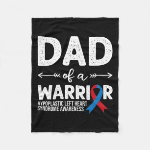 Dad Of A Warrior Fleece Blanket