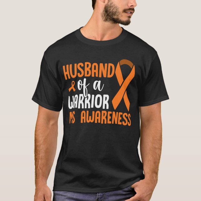 Dad Of A Warrior MS Awareness Multiple Sclerosis A T-Shirt (Front)