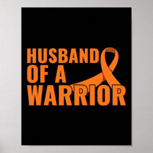 Dad Of A Warrior Multiple Sclerosis Awareness Ms W Poster