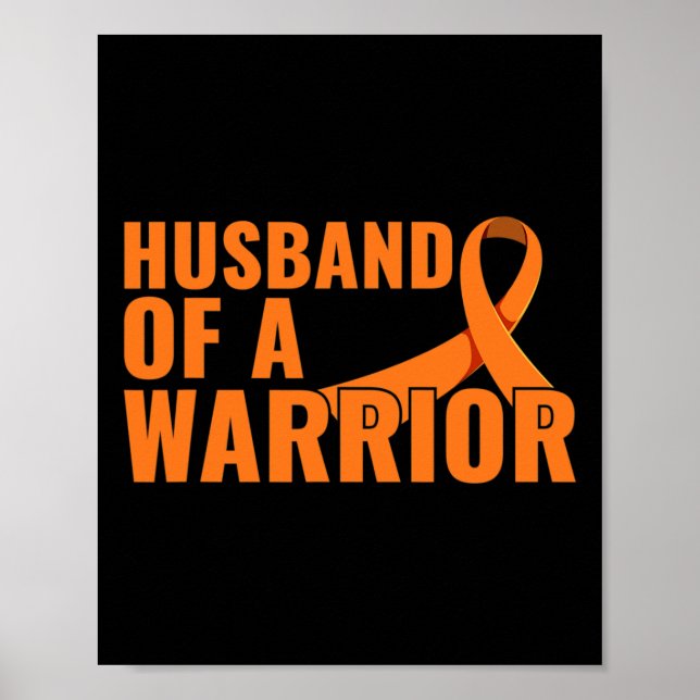 Dad Of A Warrior Multiple Sclerosis Awareness Ms W Poster (Front)