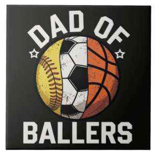 Dad Of Ballers Ceramic Tile