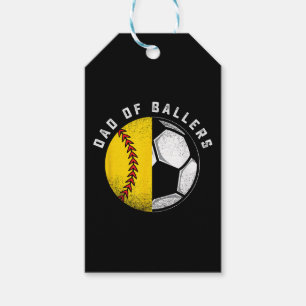 Dad of Ballers Father Son Softball Soccer Player Gift Tags