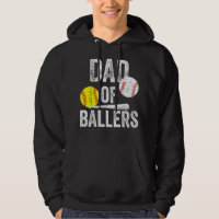 Dad of Ballers Funny Dad of Baseball and Softball