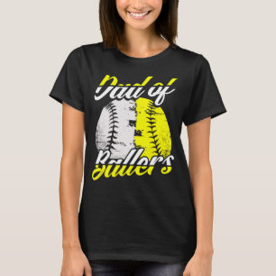 Dad Of Ballers  Proud Sport  Daddy Ball Kids Fathe T-Shirt
