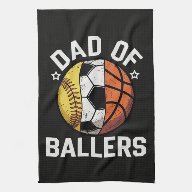 Dad Of Ballers Tea Towel (Vertical)