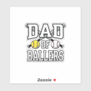 Dad Of Ballers Vintage Baseball Softball Shirt Des