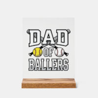 Dad Of Ballers Vintage Baseball Softball Shirt Des