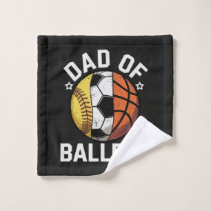 Dad Of Ballers Wash Cloth