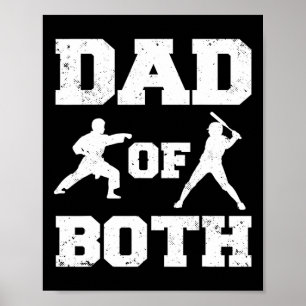 Dad Of Both Funny Karate Sell Dad Poster