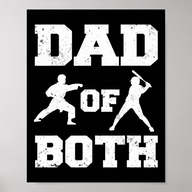 Dad Of Both Funny Karate Sell Dad  Poster (Front)