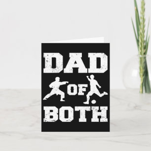 Dad Of Both Funny Karate Soccer Dad Card