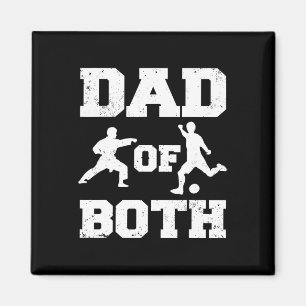 Dad Of Both Funny Karate Soccer Dad  Magnet