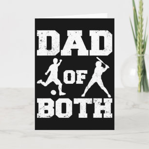 Dad Of Both Funny Soccer Sell Dad Card