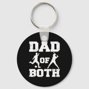 Dad Of Both Funny Soccer Sell Dad  Key Ring
