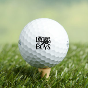 Dad Of Boys Moustache  Golf Balls
