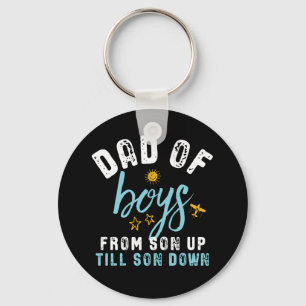 Dad of Boys Son Up To Son Down Funny Father's Day Key Ring