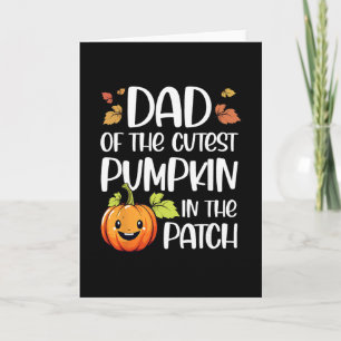Dad Of Cutest Pumpkin In The Patch Halloween Thank Card