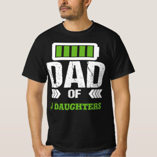 Dad Of Daughters Girls #Outnumbered Daddy Daughter T-Shirt