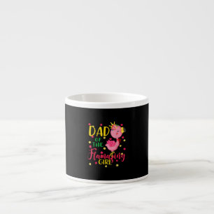 Dad Of Flamazing Girl Cute Flamingo Dad Birthday Espresso Cup