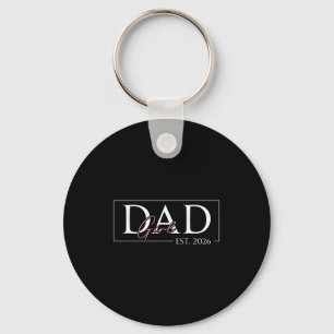 Dad of girl est 2026 father's day daughter men key ring