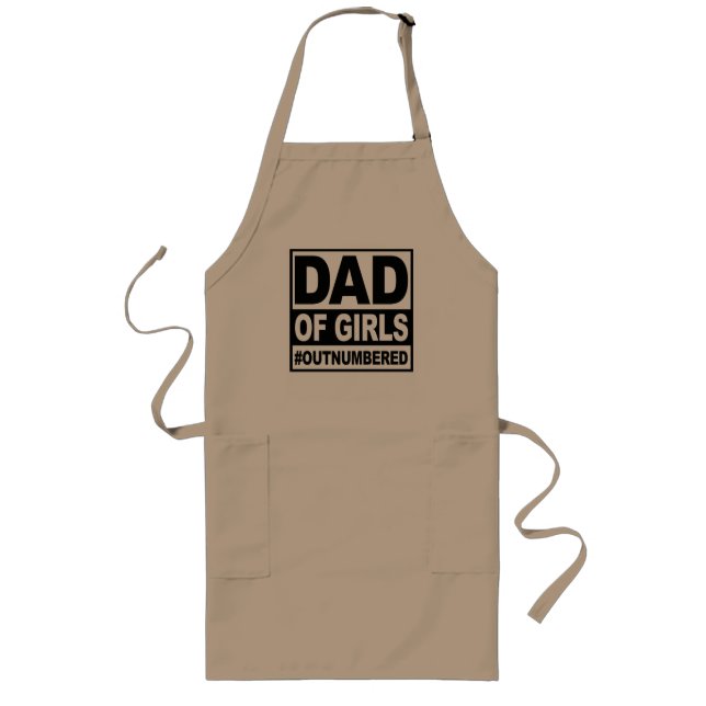 Dad of Girls Long Apron (Front)