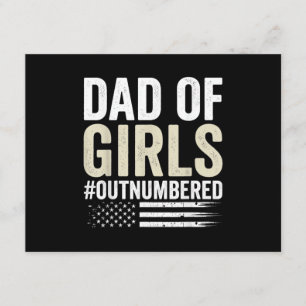 Dad of Girls Out Numbered Funny Father's Day Enclosure Card