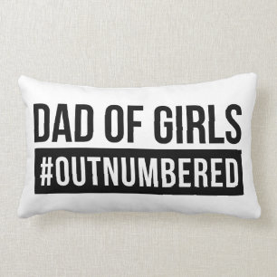 Dad of Girls #Outnumbered Lumbar Cushion