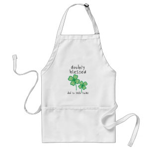Dad of Irish twins apron - doubly blessed