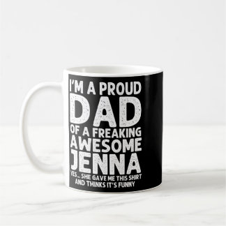 Dad Of Jenna Gift Fathers Day Funny Personalised Coffee Mug
