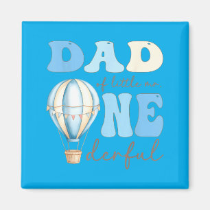 Dad Of Little Mr Onederful 1st Birthday Boy Air Magnet