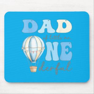 Dad Of Little Mr Onederful 1st Birthday Boy Air Mouse Pad