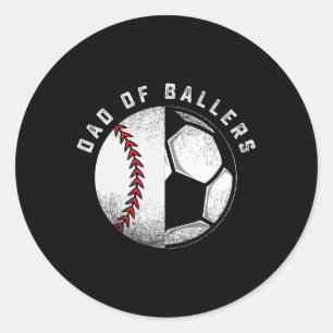 Dad Of Llers Father Son Soccer Sell Player Coach G Classic Round Sticker