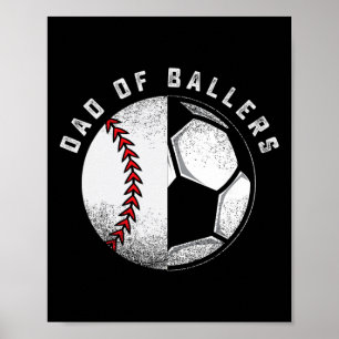 Dad Of Llers Father Son Soccer Sell Player Coach G Poster