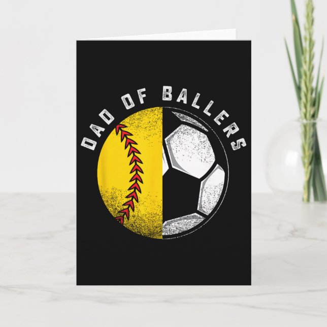 Dad Of Llers Father Son Softll Soccer Player Coach Card (Front)