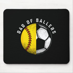 Dad Of Llers Father Son Softll Soccer Player Coach Mouse Pad