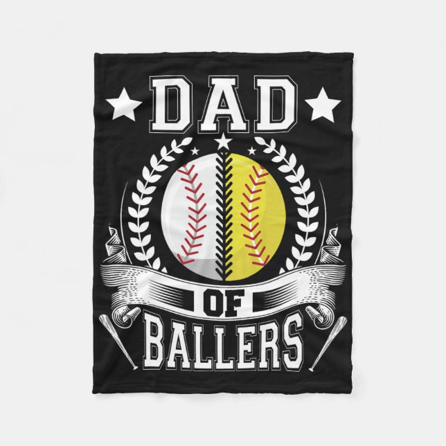 Dad Of Llers Funny Sell Funny Dad Softll  Fleece Blanket (Front)