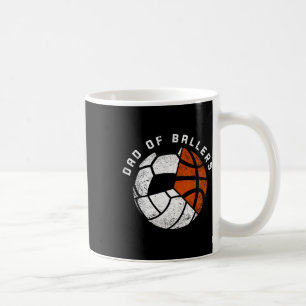 Dad Of Llers Funny Volleyll Soccer Sketll Dad Coffee Mug