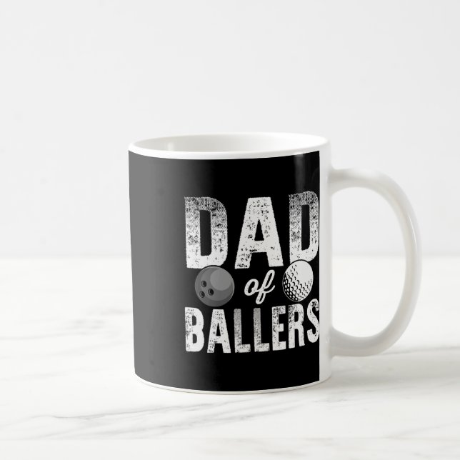 Dad Of Llers Golf Bowling Dad Bod  Coffee Mug (Right)