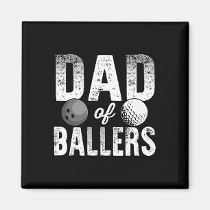 Dad Of Llers Golf Bowling Dad Bod Magnet