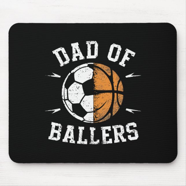 Dad Of Llers Sketll Soccer Ll Fathers Day Coach  Mouse Pad (Front)