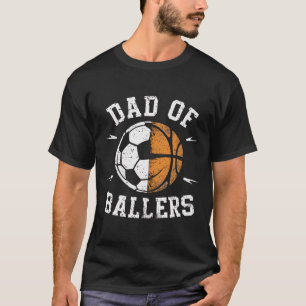 Dad Of Llers Sketll Soccer Ll Fathers Day Coach  T-Shirt