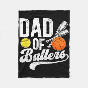 Dad Of Llers Softll Sketll Dad Fleece Blanket