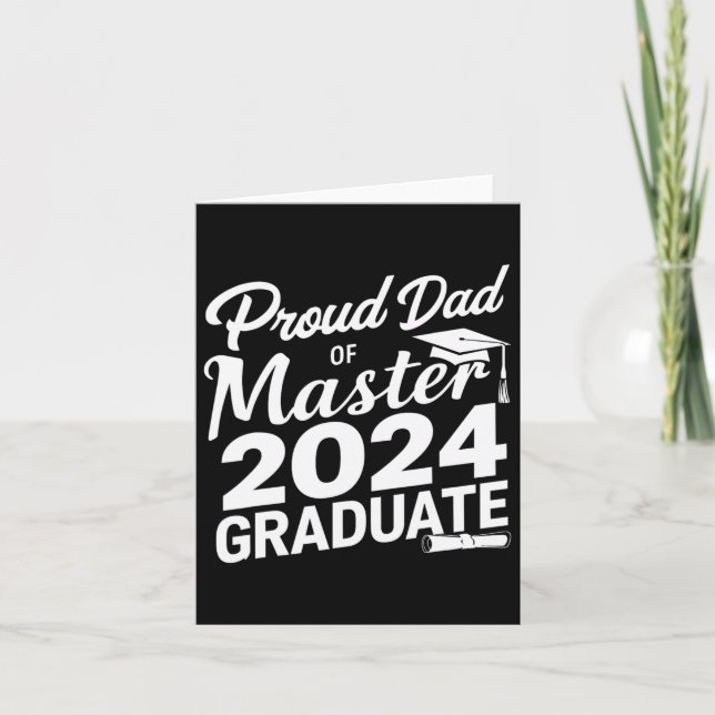 Dad Of Master 2024 Graduate  Card (Front)